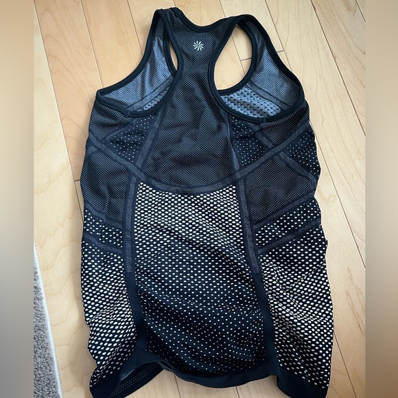 Athleta brand Women's Black Mesh Tank Top - Picture 3 of 3
